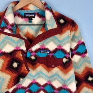 Patagonia Synchilla Women's Small Snap-T Fleece‎ Pullover Southwestern Aztec
